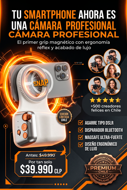 Grip Magnético Smartphone con disparador Remoto