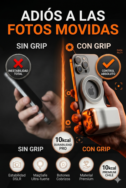 Grip Magnético Smartphone con disparador Remoto
